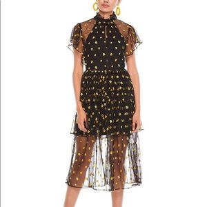 La Maison Talulah Midnight Fields Midi Dress
